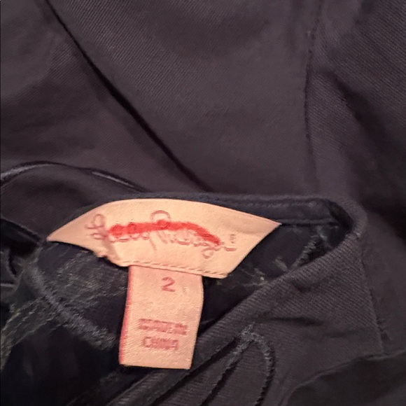 LILLY PULITZER Shauna Mini Belted 3/4 Sleeve Dress in Deep Navy Size 2 - Picture 10 of 10